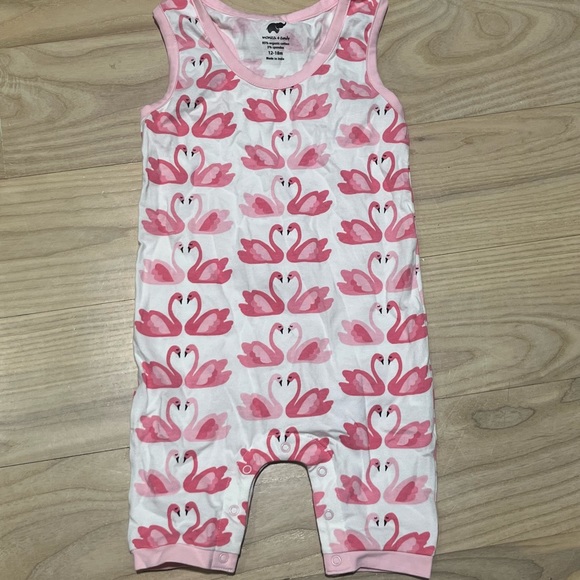 NWOT Monica & Andy Racerback Shortall Flamingo Print for Baby Girl - Picture 3 of 4